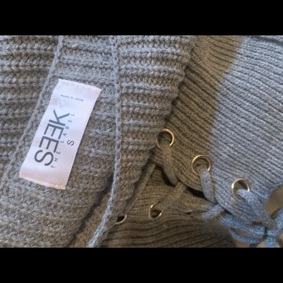 LF seek the label lace up corset sweater - Picture 6 of 6